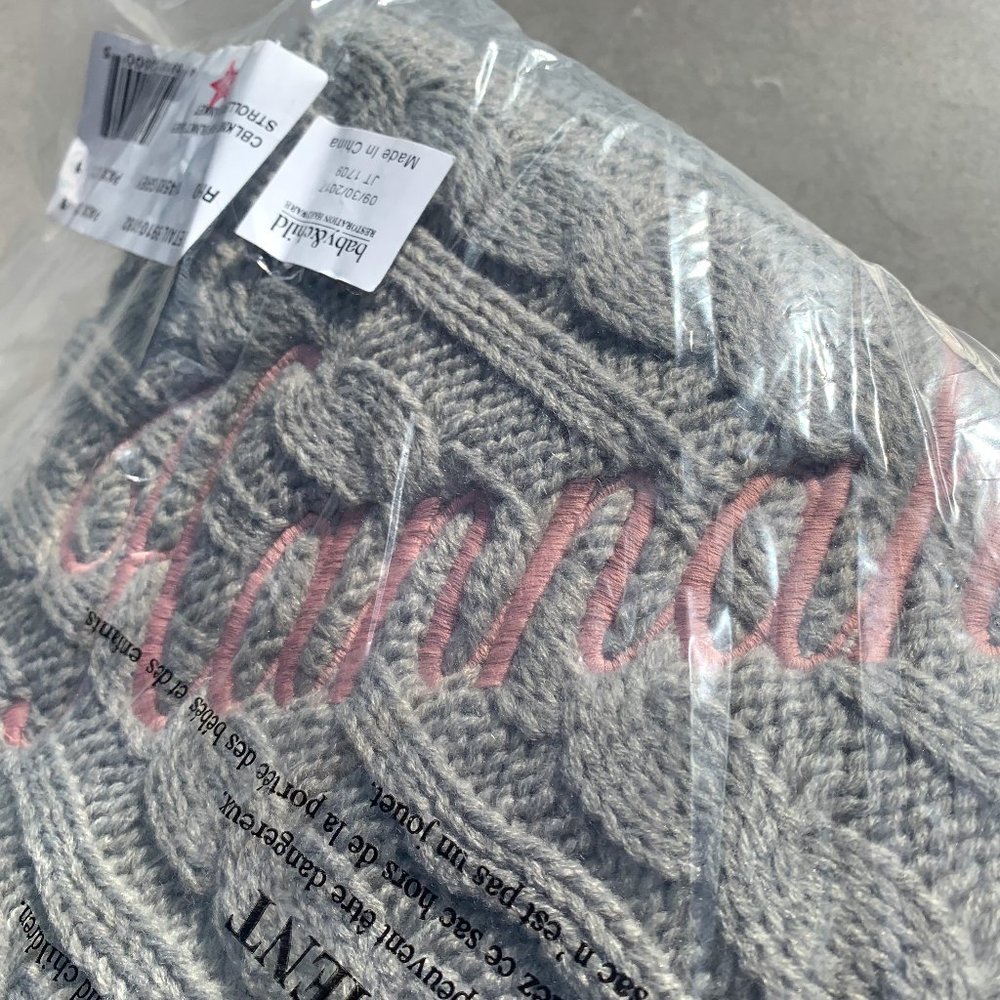 RESTORATION HARDWARE BABY AND CHILD CABLE KNIT & LUXE FAUX FUR STROLLER BLANKET